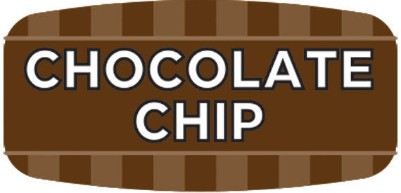 Chocolate Chip Flavor Labels, Chocolate Chip Flavor Stickers