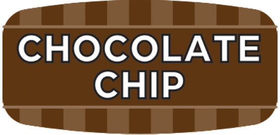 Chocolate Chip Flavor Labels, Chocolate Chip Flavor Stickers