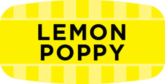 Lemon Poppy Flavor Labels, Lemon Poppy Flavor Stickers