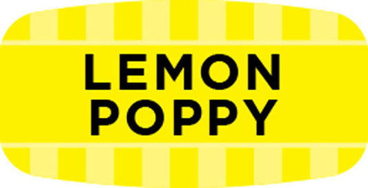 Lemon Poppy Flavor Labels, Lemon Poppy Flavor Stickers