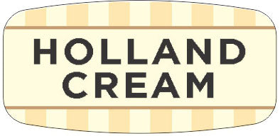 Holland Cream Flavor Labels, Holland Cream Flavor Stickers