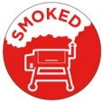 Smoked 1" Circle Labels, Smoked Stickers