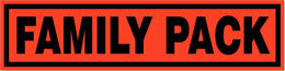 Family Pack DayGlo Labels, Family Pack Stickers