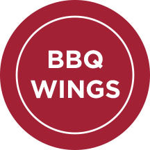 BBQ Wings Icon Labels 1" Circle, BBQ Wings Stickers