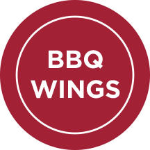 BBQ Wings Icon Labels 1" Circle, BBQ Wings Stickers