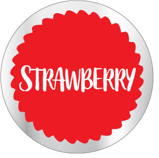 Clear Strawberry Flavor Labels, Strawberry Flavor Stickers