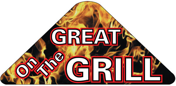 Great On The Grill Corner Labels, Great on the Grill Stickers