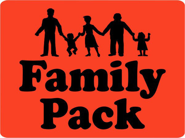 Family Pack Labels, Family Pack Stickers