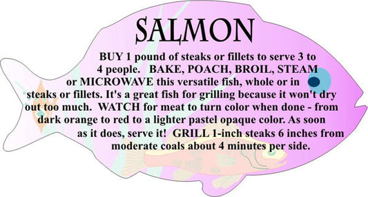 Salmon Recipe Label, Salmon Recipe Stickers