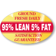 95% Lean Ground Fresh Daily Foil Labels, 95% Lean Stickers