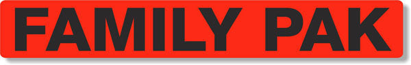Family Pak Labels, Family Pack Stickers