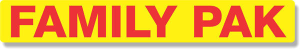 Family Pak Labels, Family Pack Stickers