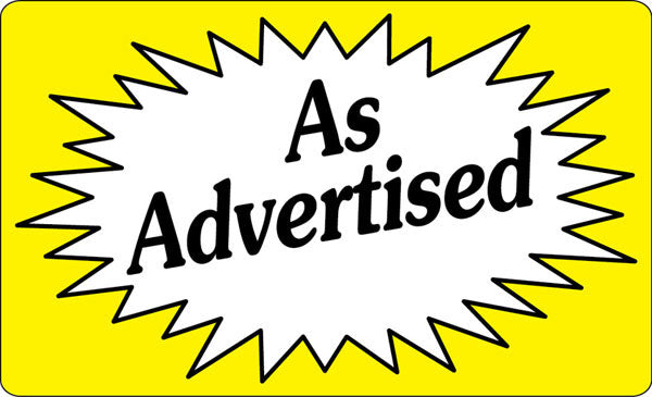 As Advertised Labels, As Advertised Stickers 250/Roll