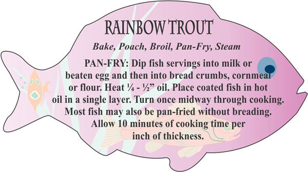 Rainbow Trout Recipe Labels, Rainbow Trout Recipe Stickers