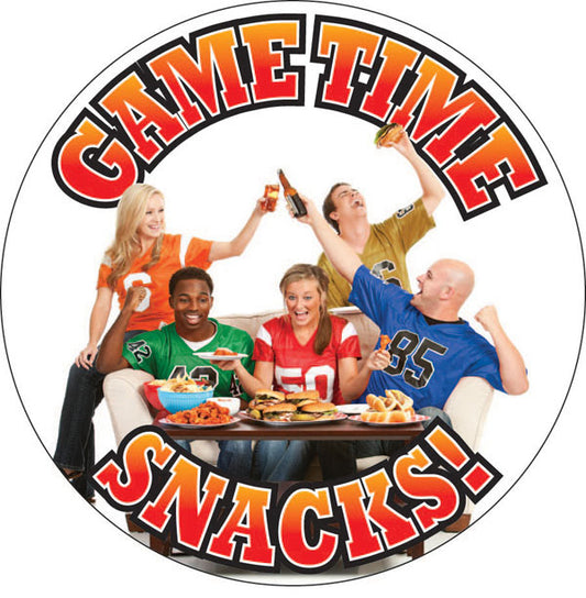 3" Game Day Snack Labels