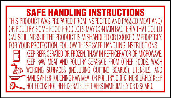 Horizontal Safe Handling Labels, Stickers