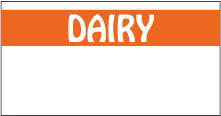 DAIRY Orange Price Gun Labels FEB-116 for Monarch Model 1110