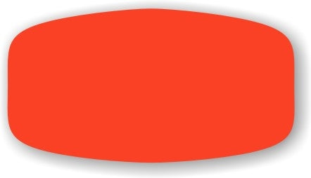 Blank Red/Orange Flourscent Dayglo Labels