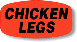 Chicken Legs Dayglo Labels, Chicken Leg Stickers