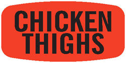 Chicken Thighs Dayglo Labels, Chicken Thighs Stickers