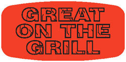 Great On The Grill Dayglo Labels, Great on the Grill Stickers