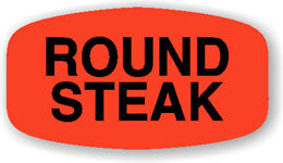 Round Steak DayGlo Labels, Stickers