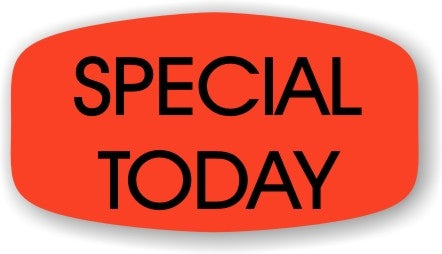 Special Today DayGlo Labels, Special Today Stickers