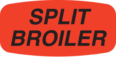 Split Broiler DayGlo Labels, Split Broiler Stickers
