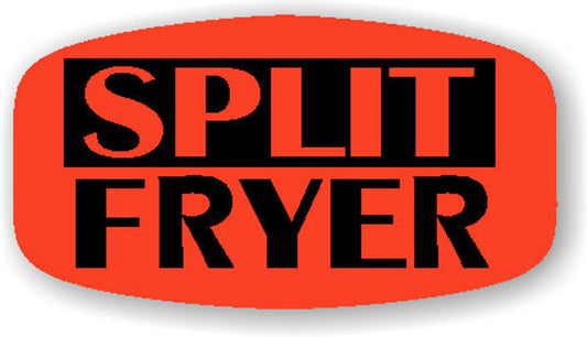 Split Fryer DayGlo Label, Split Fryer Stickers