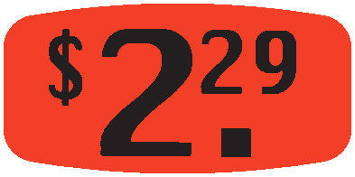 $2.29 Price Labels, $2.29 Price Stickers 1000/Roll