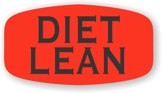 Diet Lean DayGlo Labels, Diet Lean Stickers