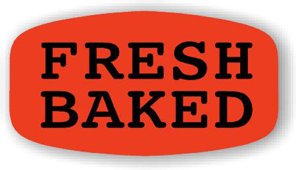 Fresh Baked DayGlo Labels, Baked Fresh Stickers