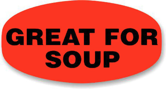 Great for Soup DayGlo Labels, Stickers