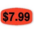 $7.99 Red Orange DayGlo Price Labels