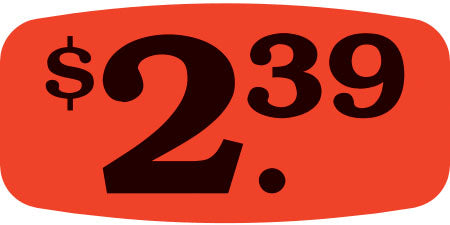 $2.39 Price Labels, $2.39 Price Stickers 1000/Roll