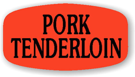 Pork Tenderloin DayGlo Labels, Pork Tenderloin Stickers