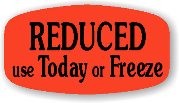 Reduced Use Today or Freeze On DayGlo Labels/Stickers