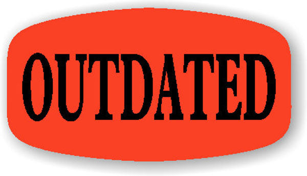 Outdated DayGlo Labels, Outdated Stickers