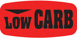 Low Carb DayGlo Labels, Low Carb Stickers