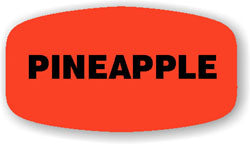 Pineapple DayGlo Labels, Pineapple Flavor Stickers