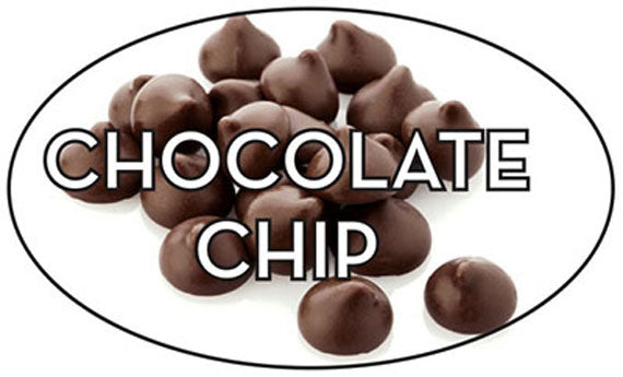 Chocolate Chip Flavor Labels, Chocolate Chip Stickers