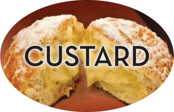 Custard Flavor Labels, Custard Flavor Stickers
