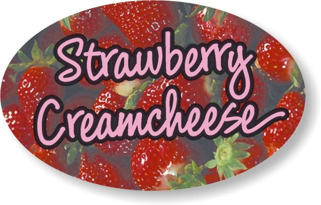 Strawberry Cream Cheese Flavor Labels/Stickers