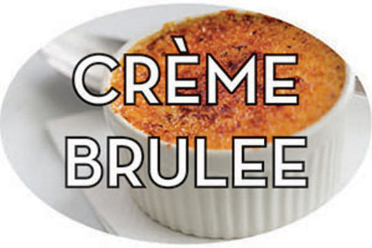 Creme Brulee Flavor Labels, Creme Brulee Flavor Stickers
