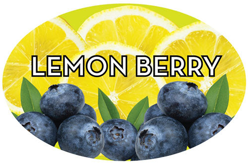 Lemon Berry Flavor Labels, Lemon Berry Stickers
