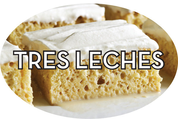 Tres Leches Flavor Labels, Tres Leches Flavor Stickers