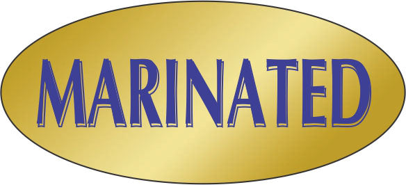 Marinated Gold Foil Labels, Marinated Stickers