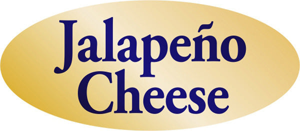 Jalapeno Cheese Gold Foil Labels, Jalapeno Cheese Stickers