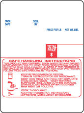 Digi DP120/SM70/SM25 80mm Safe Handling Labels 3" Core