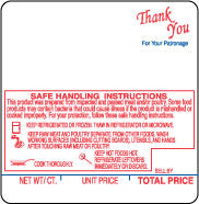 Hobart 18VPS Style U Ingredient Scale Labels LST1614